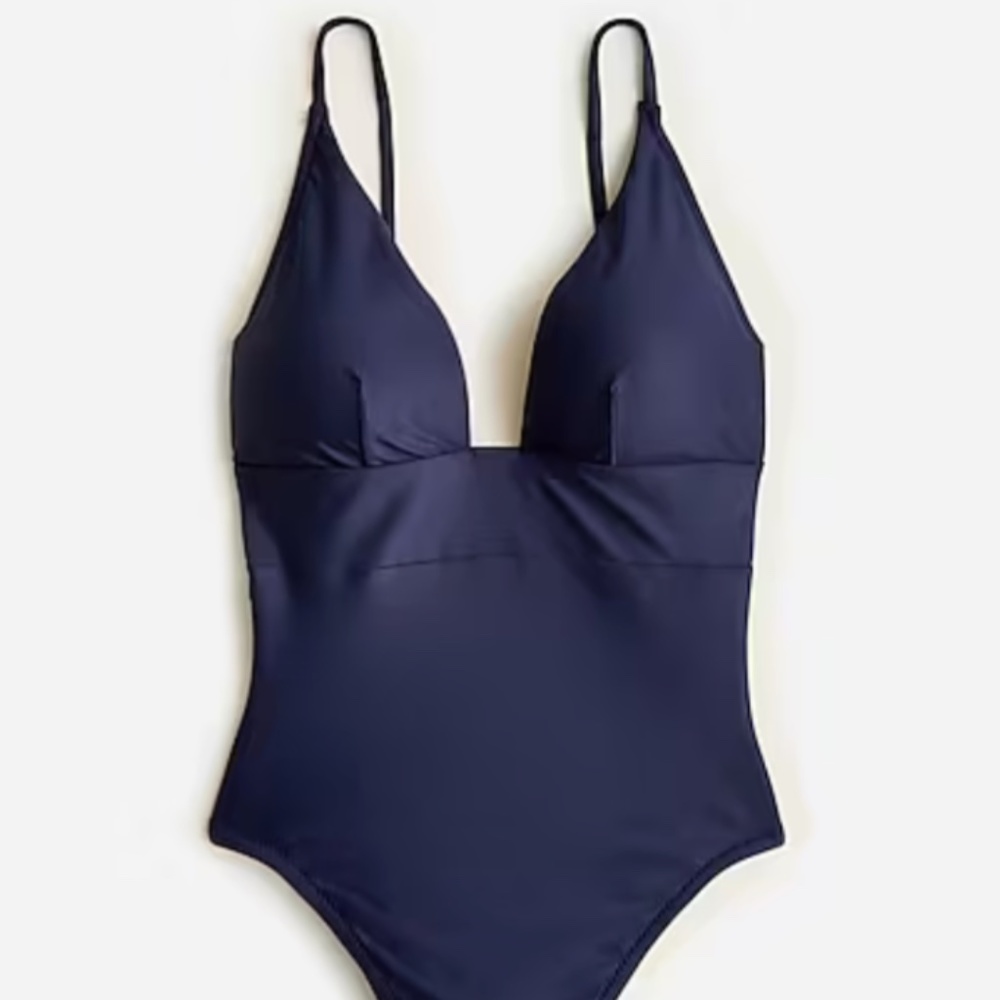 J Crew NWT Plunge One Piece Swimsuit